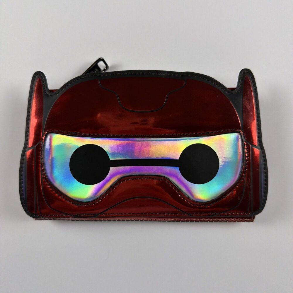 Disney Loungefly Big Hero Six Baymax Battle Mode Cosplay Wallet Red Iridescent